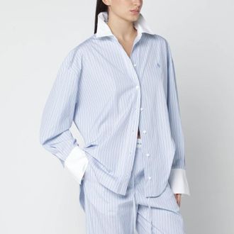 The Attico Light blue/white striped shirt