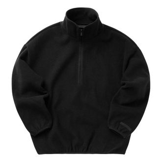 Fear of God SS25 Brushed Half Zip Sweatshirt Black 202HO246420F