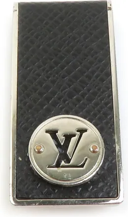 Louis Vuitton Silver Black Metal Money Clip (Pre-Owned)