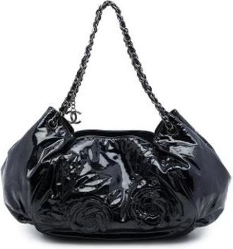 Chanel Pre-owned Patent Leather Tote - Dames - Vintage Schoudertas - Zwart - ONE Size - Leer - Vintage