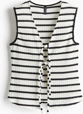 H&M Stricktop zum Binden - White
