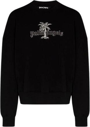 Palm Angels Logo Crew Black Sweater