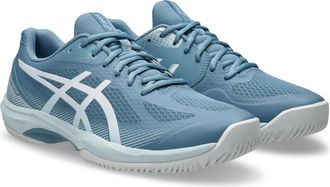 Asics Hallenschuh ASICS COURT HUNTER FF, Herren, Gr. 42,5, saba blau, wei&szlig;, Synthetik, Schuhe Hallenschuh, besonders geeignet f&uuml;r Handball und Volleyball
