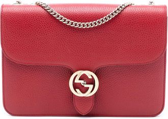 Gucci Pre-owned Gucci Medium Dollar Calfskin Interlocking G Crossbody Unisex 510303 493075