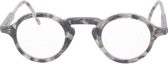 Thom Browne Marmorierte Brille mit rundem Rahmen