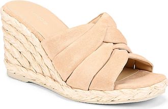 Vince Womens Gilian Woven Strap Wedge In Blonde