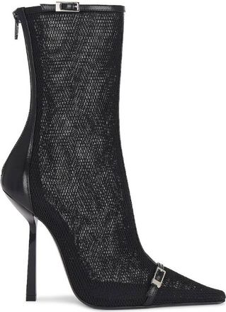 Saint Laurent Oxalis Mesh Pointed-Toe Bootie, Brand Size 40 ( US Size 10 )