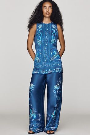 Farm Rio Patterened Wide-Leg Pants