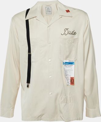 Miharayasuhiro Beige Cotton Blend Embroidered Shirt