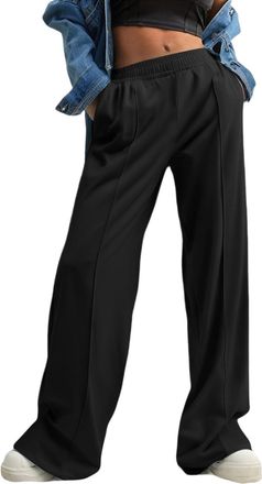 Generic Cargo Trousers Women, Joggers for Women UK Casual Oversized Jogging Pants Active Sweatpants Running Gym Tracksuit Bottoms Drawstring Lounge Trousers w