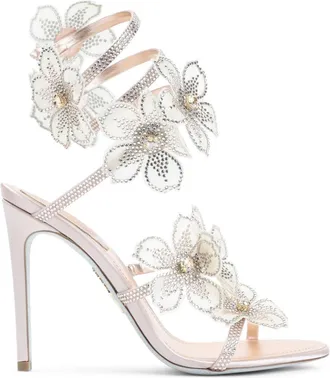 Rene Caovilla Pink Floral Heels