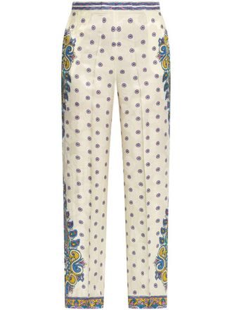 Etro Broek met paisley-print - Wit