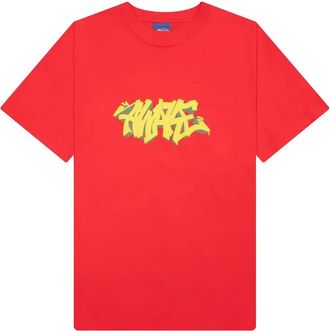 Awake NY T-shirt con stampa graffiti - Rosso