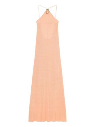 Alanui halterneck maxi dress - Neutrals