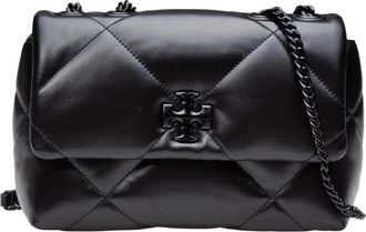 Tory Burch Gewatteerde Leren Schoudertas Zwart - Dames - Schoudertassen - Zwart - ONE Size - Tassen