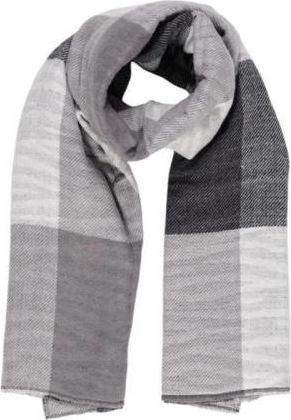 Pieces Grijze Geruite Sjaal - Dames - Sjaals - Zwart - ONE Size - Polyester - Accessoires
