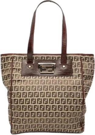 Fendi Pre-owned Tote Bags, female, Brown, Size: ONE SIZE Pre-owned Tote Bag