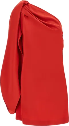 Stella McCartney Red Acetate Short Womens Dress