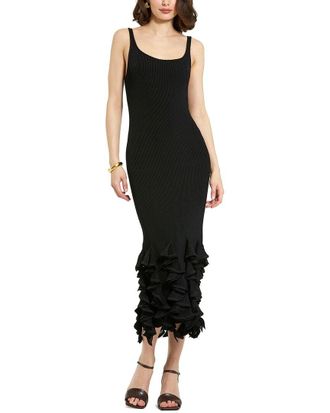 Mac Duggal Rib Knit Midi Dress