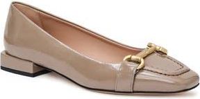 Bruno Magli Perla Flat in Taupe Crinkle Patent at Nordstrom Rack, Size 11