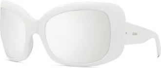 Celine CL40224I25C Geometric Full Rim Sunglasses - White