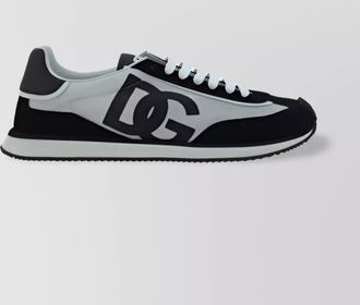 Dolce & Gabbana suede and mesh low-top sneakers
