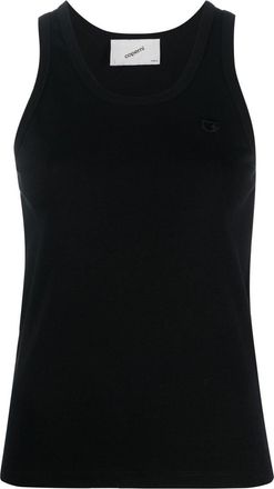 Coperni U-neck tank top - women - Cotton - S - Black