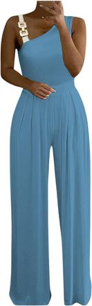 Generic Jumpsuits for Women UK Wedding Sequin Elegant Party Playsuit Black Clubbing Dungarees Romper High Waist Wide Leg Office Evening Trousers Diamond Halte