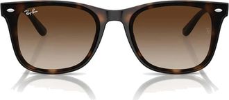 Ray-Ban Vierkante platte lens zonnebril Rb 4420 - unisex - Zonnebrillen - Bruin - 65 MM - Accessoires