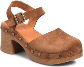 Kork-ease Tribecca Ankle Strap Platform Clog in Tan Suede at Nordstrom, Size 11