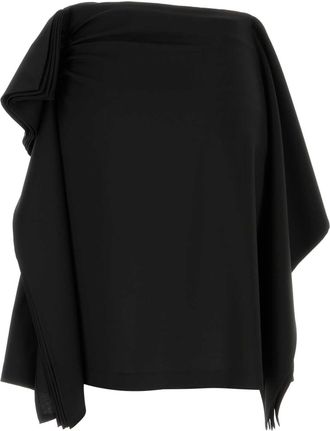 Loewe Womens Wool Skirt Black