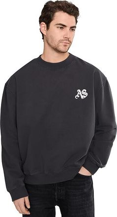 AllSaints Icon Crew Mens Clothing Washed Black : 2XL, Cotton