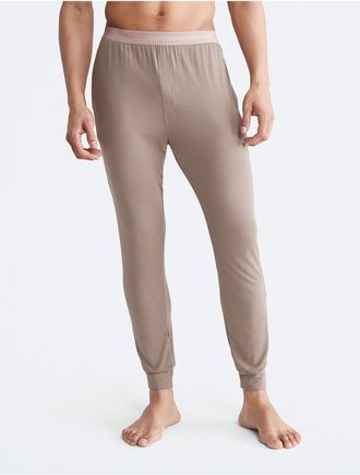 Calvin Klein Mens Ultra-Soft Modern Lounge Sleep Joggers - Brown - XL