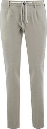 Eleventy Slim-fit Broek - Heren - Slim Fit Broeken - Grijs - W34 - Leer - Broeken