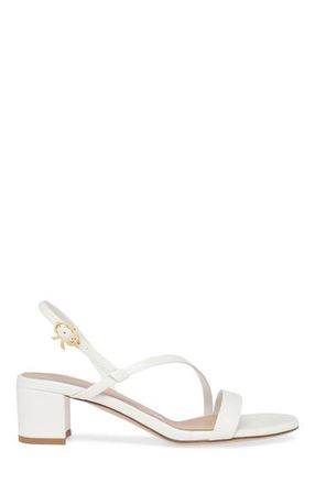 Gianvito Rossi Betsey Sandal in White Nappa at Nordstrom, Size 39.5