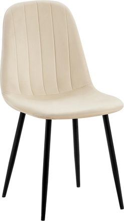 Clp Silla De Comedor Baxter En Terciopelo Crema
