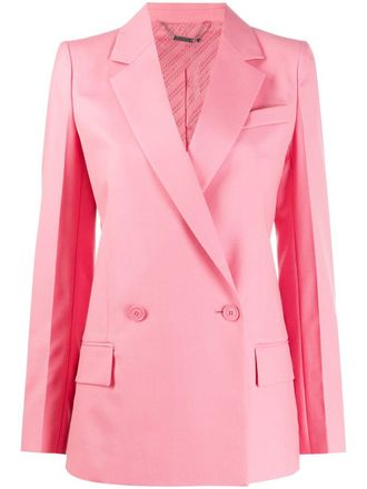 Givenchy double-breasted tailored blazer - women - Cupro/Viscose/Wool - 36 - Pink