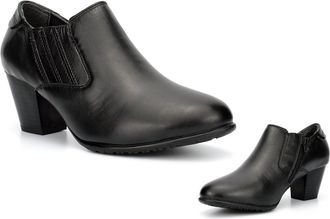 Generic Womens Real Leather Boots Womens Block Heels Size 5 Ladies Real Leather Boot Size 8 Ladies Ankle Boots Block Heel Ankle Boot Zip Fastening Comfort Siz