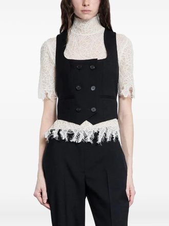 Alexander McQueen Gilet doppiopetto - Nero