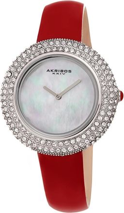 Akribos XXIV Quartz Crystal White Dial Ladies Watch AK1049RD