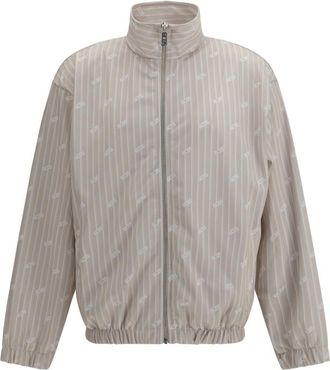 GCDS Taupe Mock Collar Jacket