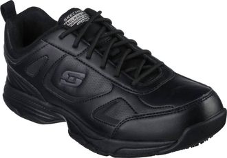 Skechers Womens Sure Track Slip Resistant Shoe In Black