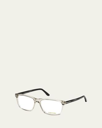 Tom Ford Blue Blocking Two-Tone Acetate Square Glasses