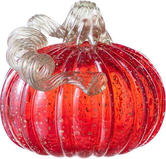 Glitzhome Fall Multi-Style Small Glass Pumpkins in Red at Nordstrom