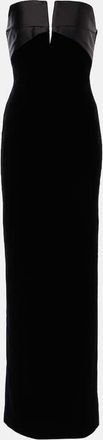 Roland Mouret Strapless velvet gown