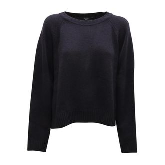 Max Mara Gabbia Wool Sweater - Dames - Ronde hals truien - Blauw - XL - Wol - Truien & Vesten