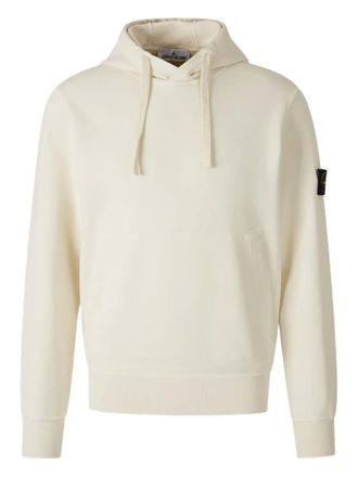 Stone Island Compass-motif hoodie - men - Cotton - M - Neutrals