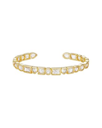 Liv Oliver 18K Plated 8.75 Ct. Tw. Quartz Cz Radiant Heart Bracelet