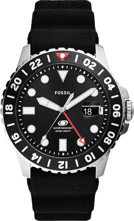 Fossil Mens GMT Black Dial Watch