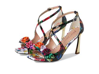 Blue by Betsey Johnson Mikah Womens Wedge Shoes Black/Multi : 7.5 M, Leather/Rubber